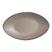 Steelite 7810JB021 Tan Melamine Oval Plate, 9.75" x 5.875" x 1.0", Dishwasher Safe - 24/Case 1 image