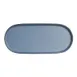 Steelite 7830JB016 - Oval Melamine Plate, 11.375" x 5" x 0.875", Blues, 10-11" Size - 24/Case 1 image