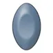 Steelite 7830JB021 Oval Melamine Plate, 9.75" x 5.875" x 1" Lagoon Blue, 8-9" Size - 24/Case 1 image