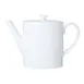 Steelite 82000AND0477 Oval Coffee Pot 1.0qt 27-38 Oz White Bone China 5.25"x3.75"x6.75" Lid - 6/Case 1 image