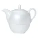 Steelite 82102AND0411B - Tea For One Teapot, 16 Oz Bone China, 4.875" x 4.0" x 2.375" Lid - 6/Case 1 image