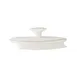 Steelite 82122AND0337L - Oval Teapot Lid, 2 Cup, 3.875" x 2.375" x 1.375", Taupe Bone China - 6/Case 1 image