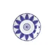Steelite 82124AND0211 Saucer Coupe, 6.375" x 0.875" Round Bone China, Sultans Garden Blue - 1 Dozen 1 image
