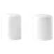 Steelite 9001C675 - Vogue China Salt Shaker, 2.0" x 1.5" x 2.5", Oven Safe 530°F/275°C - 1 Dozen 1 image