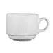 Steelite 9117C1200 - 7.5 Oz Stackable White Cup, 4.25" x 2.625" Ceramic, Oven Safe 530°F - 36/Case 1 image
