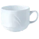 Steelite 9300C531 - Stack Cup 7.5 oz Alvo China, 4.375" x 2.5" Oven Safe 530°F/275°C - 36/Case 1 image