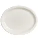 Steelite A100P242 - Narrow Rim Oval Platter 11.375" x 9" Vitrified China Oven Safe 400°F - 24/Case 1 image