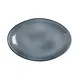 Steelite A940P128 Anfora Blue/Gray Glazed Oval China Platter 13-1/2" L x 9" W with Shadow Rim - 6/Case 1 image