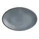 Steelite A941P128 China Platter, 13-1/2" x 9" Oval, Denali Matte Gray, Anfora Design - 6/Case 1 image