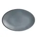 Steelite A941P129 - Oval Anfora Platter, 8" x 6" Denali Matte Gray, China - 1 Dozen 1 image