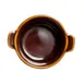 Steelite B008P130 - 9-3/4 oz Caramel Glaze Double-Handle Bowl, 2-3/8" H x 4" D, China, - 1 Dozen 2 image