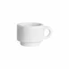 Steelite DCI127UW - White 3 oz Cup, 2-1/4" Dia x 1-3/4" H, Stackable Ceramic - 1 Dozen 1 image