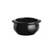 Steelite DCI12ABK - Black Ceramic Bowl, 7 oz, 4" Dia (4-1/2" Handle) x 2" H, Oven Safe - 1 Dozen 1 image