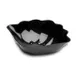 Steelite DFSHL101310 Clam Shell Dish, 13"W x 10"D x 4"H Black Acrylic Plastic Serving Bowl - 6/Case 1 image