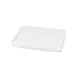 Steelite DFTRC1210LT020 Rectangular Bakery Display Tray, 12" W x 10" D x 1" H, White Melamine - 10/Case 1 image