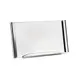 Steelite DW07373HKSS - Card Holder Sign, 3.85" W x 2.35" D, 18/10 Stainless Metal, Tabletop - 6/Case 1 image