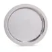Steelite DW1414P Round Tray, 14" Dia x 0.875" H, 18/10 Stainless Steel, Haber Finish - 6/Case 1 image