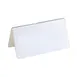 Steelite DWIDTENTXSS - Tent Card, 3.75"W x 2.125"H, 18/10 Stainless Metal, DW Haber Sign - 2/Case 1 image