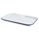 Steelite GW942938WH - Rectangular Enamel Tray, 15.125" x 10.375" x 0.875", Blue Rim, Steel - 6/Case 1 image