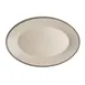 Steelite HL1531743 Oval China Platter, 9.5" x 6.75" White Black Line, Rolled Edge - 1 Dozen 1 image
