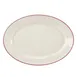 Steelite HL15563928 Rolled Edge Oval Platter, 11.75" x 8" Rose Line, China - 1 Dozen 1 image