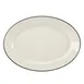 Steelite HL15763927 Rolled Edge Oval China Platter, 13.375" x 9.25" x 1.5", Slate, RE & NR - 1 Dozen 1 image
