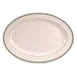 Steelite HL1581 - Rolled Edge Oval Platter, 15.625" x 11.375", Green Band, Dishwasher Safe, 1 Dozen 1 image