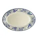 Steelite HL15841008 Oval China Platter, 15.63" x 11.38", White/Ivory/Blue Mex, Rolled Edge - 1 Dozen 1 image