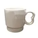 Steelite HL17300 - 7.5 oz Stackable China Cup, Undecorated White, 5-7 oz Capacity - 1 Dozen 1 image