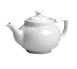 Steelite HL220AWHA - 16 oz White China Teapot, 7-3/8" x 5-1/4" x 4-1/4", Lid Included - 1 Dozen 1 image