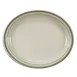Steelite HL2591 - Narrow Rim Oval Platter 9.75" x 8" Green Band, China, Dish/Oven Safe - 24/Case 1 image