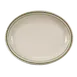Steelite HL2601 - Oval Platter, 11.375" x 9" x 1" Green Band, China, Dishwasher/Oven Safe - 1 Dozen 1 image