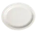 Steelite HL26100 Oval China Platter 13-3/4" x 11-1/4" Homer Ivory, Narrow Rim, Undecorated - 1 Dozen 1 image