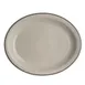 Steelite HL2611743 Oval China Platter, 13.75" x 11.25", White Homer Black, Narrow Rim - 1 Dozen 1 image