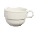 Steelite HL3147000 - 7-1/2 oz China Cup, 3-1/2" x 2-3/8" Stackable, Gothic Blanc, 5-7 oz - 1 Dozen 1 image