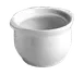 Steelite HL4770BWHA Onion Soup Bowl 8 oz 4-1/4" x 2-1/4" Hall China White No Lid/Handle - 1 Dozen 1 image