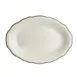 Steelite HL52763930 Oval China Platter 12.625" x 9.75" Styleline Green Oven Safe 500°F - 1 Dozen 1 image