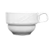 Steelite HL6181000 - 7-3/4 Oz Stackable China Cup, 5-7 Oz Capacity, Sold Per Dozen - 1 Dozen 1 image