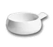 Steelite HL6430AWHA Soup Crock Bowl, 16 Oz, 7-1/8" x 5-1/4" x 2-3/8" H, China Handle - 1 Dozen 1 image