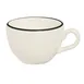 Steelite HL9951743 Low Cup China Cup, 8 Oz (4.375" x 3.625" x 2.5"), Black Line, RE/NR - 1 Dozen 1 image