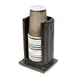 Steelite KMK1008ES Cup Lid Dispenser, Black Resin Tower, 1‑Compartment, 4½"L x 4½"W x 8"H - 6/Case 1 image