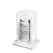 Steelite KMK1008SH Cup/Lid Dispenser,White Resin Stand-1‑Compartment4½" L x 4½" W x 8"H – 6/Case 1 image