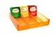 Steelite KMK1013TG 3 Sec Cond. Holder, 8-1/2" L x 9" W x 2-1/2" H, Tangerine Orange Resin - 2/Case 1 image
