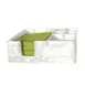 Steelite KMK1015SH Napkin/Straw Holder, 6‑Section, 10‑1/4" L x 6‑1/2" W x 4" H Resin, Dishwasher Safe 1 image