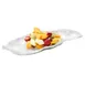 Steelite KMK2052SH Palm Leaf Tray, White Resin, Curved 17" x 6-1/2" x 3", Dishwasher Safe 1 image