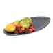 Steelite KMK2158EBP Oval Resin Tray, 18" L x 9-3/4" W x 1-1/4" H, Ebony Pearl Black, Dishwasher Safe 1 image