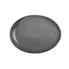 Steelite OG10113799 Oval Coupe Platter, 12.75" x 9.5" x 1.5" Stoneware, Gembrook Gray - 6/Pack 1 image