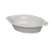 Steelite HL587100 Oval Bowl, 13 oz (9.125" x 5.625" x 2.0"), White Handles, Oven Safe 425°F – 4/Case 1 image