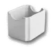 Steelite HL7160ABWA - China Sugar Packet Holder, 3-3/8" L x 2-5/8" W x 2-1/2" H, White - 1 Dozen 1 image