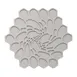 Steelite MTTVHI00107 Trivet, 7" Hive-Shape Silicone, Gray Cloud Design, Modern Twist - 6/Case 1 image